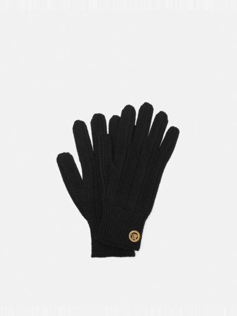 VERSACE Medusa Ribbed Knit Gloves