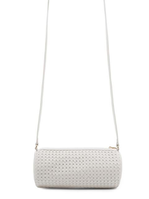 Studio Amelia Banderas Leather Barrel Bag light grey