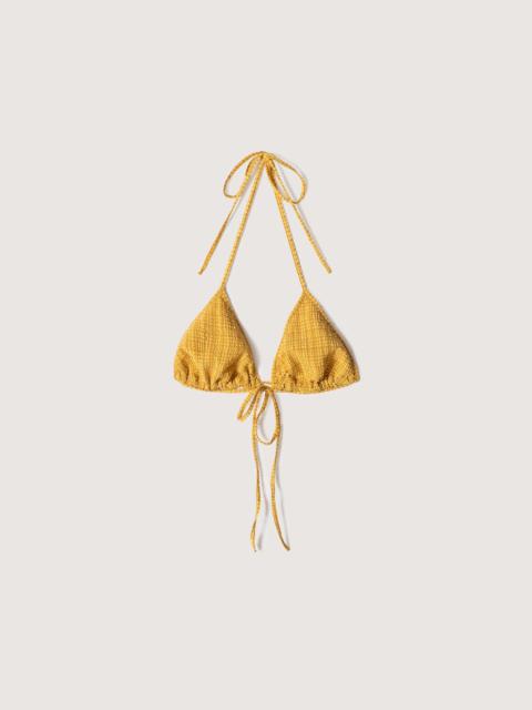 Nanushka Checked Seersucker Bra Top