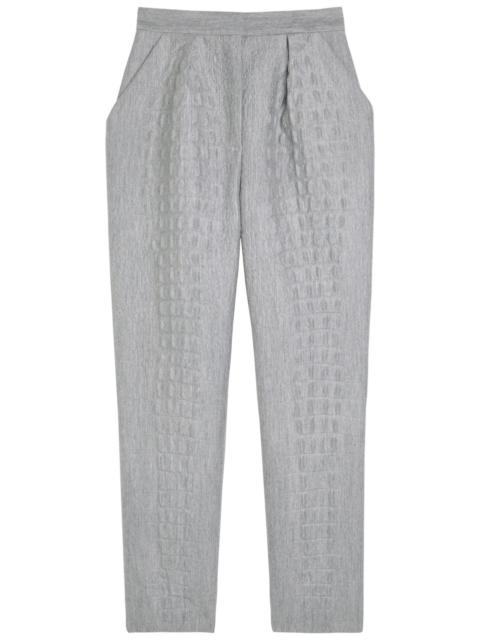 Balmain Balmain Embossed Tapered-leg Trousers