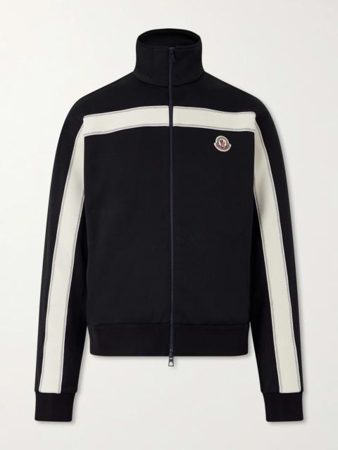 Moncler Logo-Appliquéd Zip-Up Jersey Cardigan