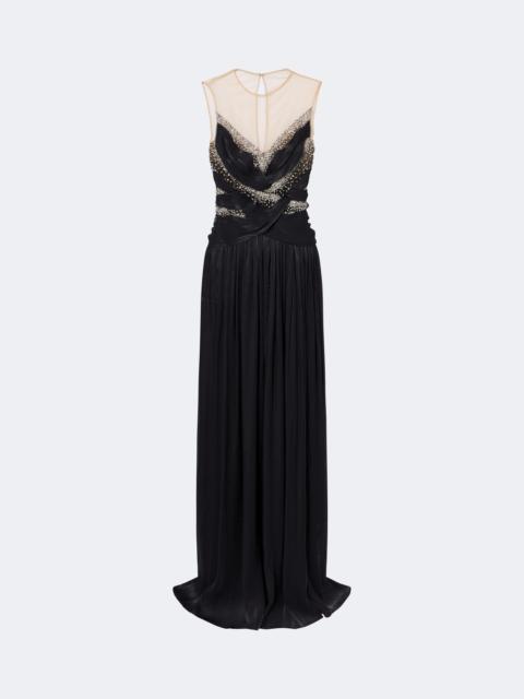 COSTARELLOS Branka embellished georgette gown
