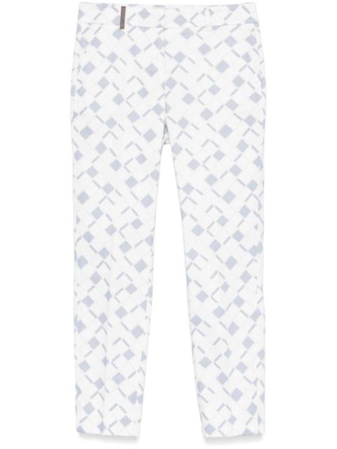 PESERICO geometric-print trousers