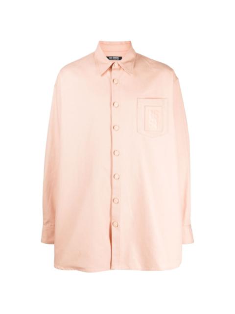 logo-patch cotton shirt