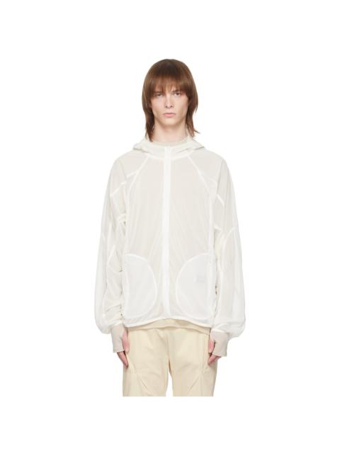 POST ARCHIVE FACTION (PAF) White Sheer Hoodie