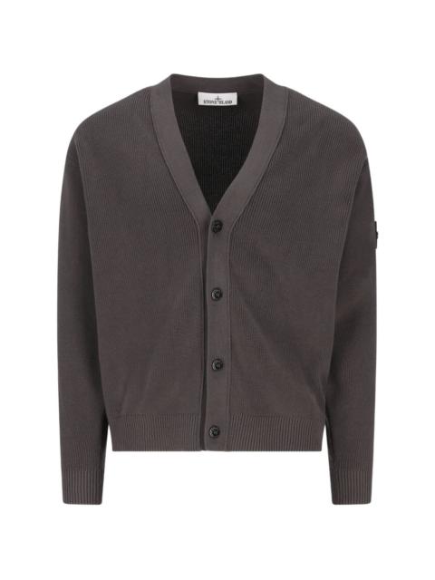 Stone Island ribbed button-fastening cardigan