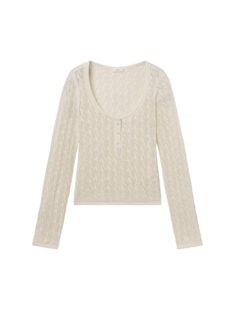 A.L.C. Estelle Silk Cotton Knit Top