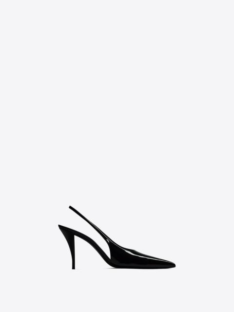viper slingback pumps in patent leather