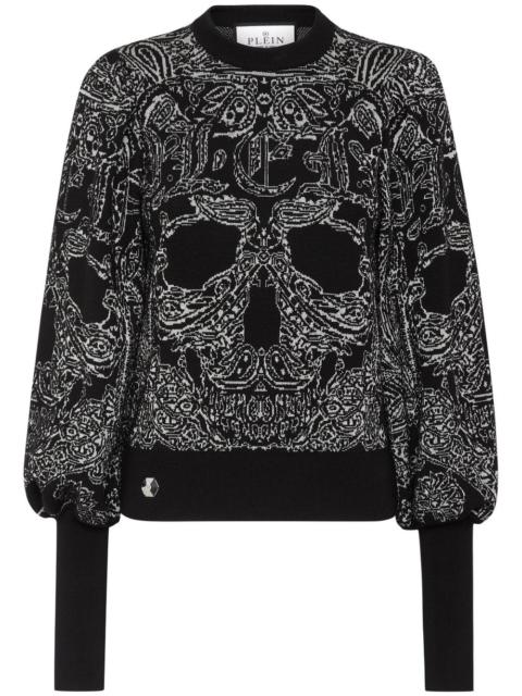 PHILIPP PLEIN Wool & Lurex paisley jumper