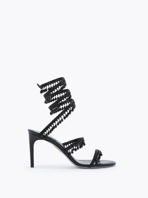 RENE CAOVILLA CHANDELIER BLACK SANDAL 80