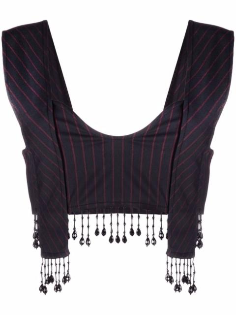 GANNI beaded 브래지어 탑