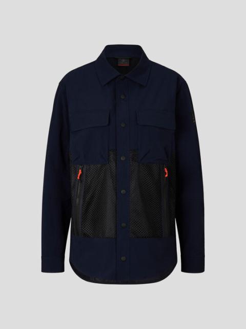 BOGNER Agnello unisex shirt jacket in Dark blue