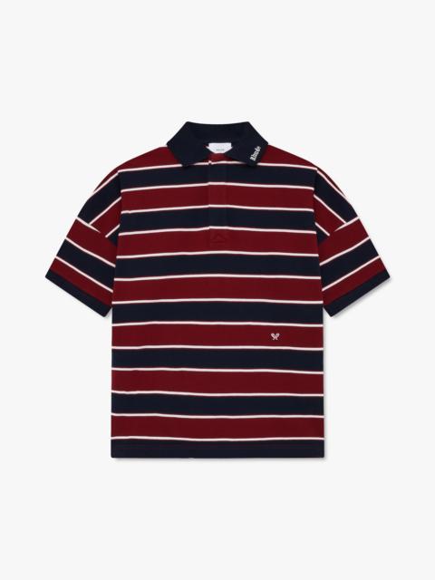 Rhude FONTAINE STRIPED SS POLO SHIRT