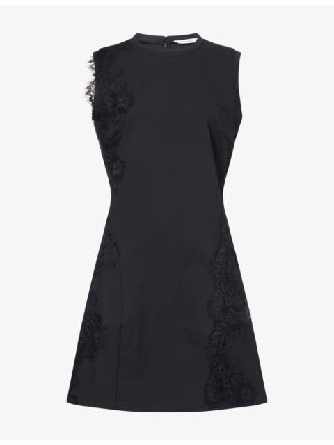 SAMSØE SAMSØE Sarhino Lace-Trim Woven Mini Dress
