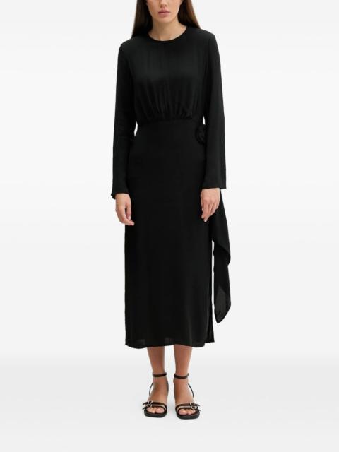 HUGO floral-detail midi dress