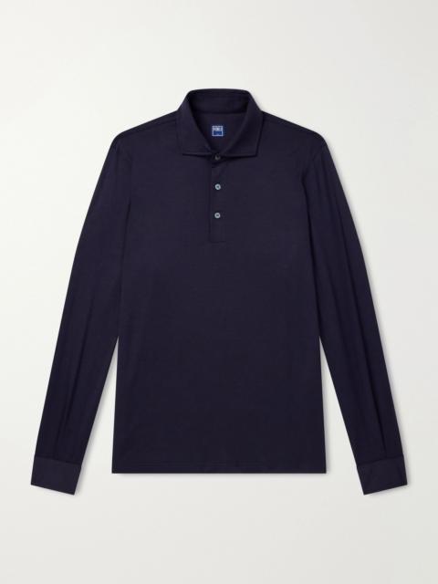 FEDELI Helium Wool-Jersey Polo Shirt