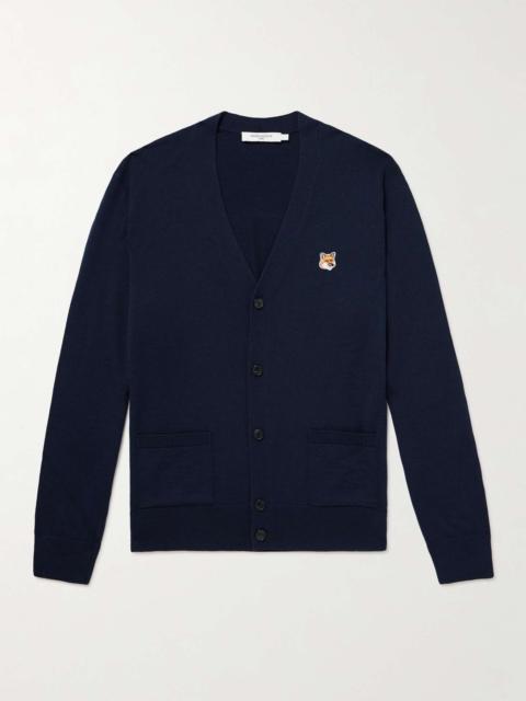 Logo-Appliquéd Wool Cardigan