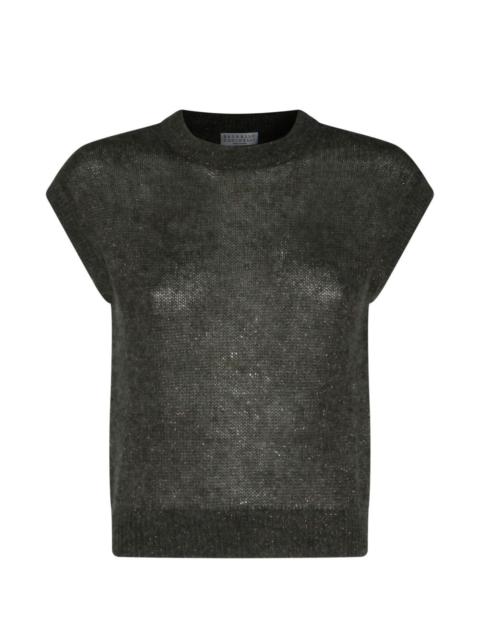 Brunello Cucinelli mohair-blend sequin-embellished sweater