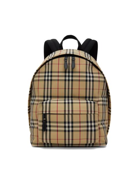 Burberry Beige Check Backpack
