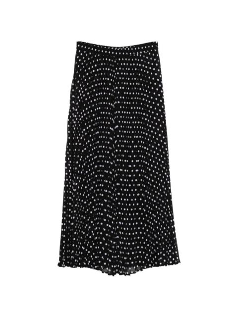 MICHAEL KORS pleated polka-dot maxi skirt
