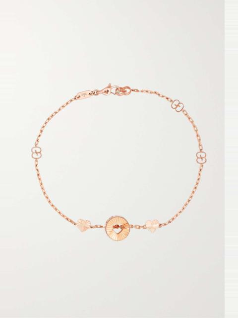 GUCCI Icon Heart 18-karat rose gold bracelet