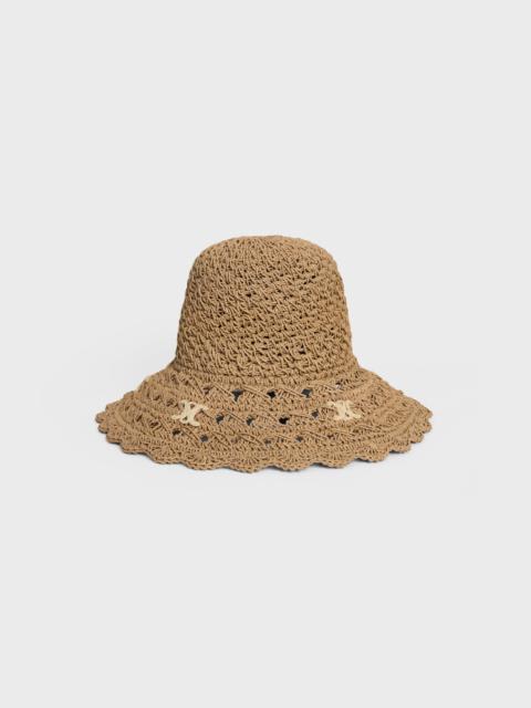 CELINE triomphe hat IN openwork raffia