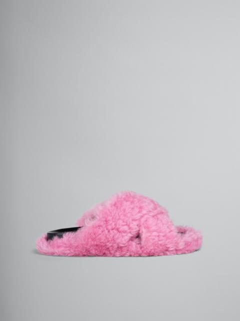 Marni PINK SHEARLING FUSSBETT