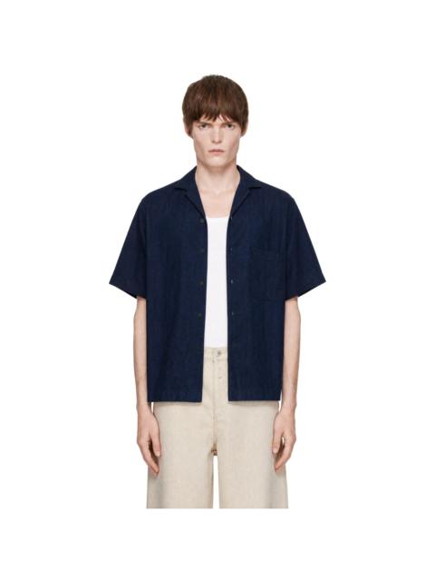 JACQUEMUS Navy 'La Chemise Pyjama Denim' Shirt