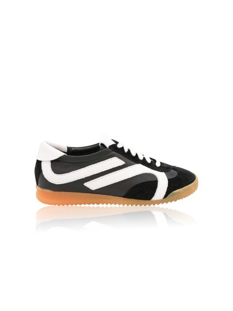 Track Leather Sneakers black/white