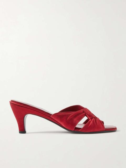The Row Knotted satin mules