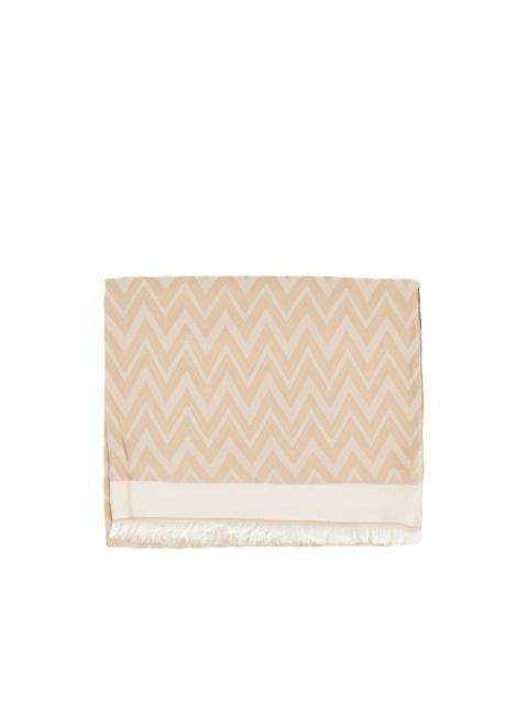 EMPORIO ARMANI chevron-pattern scarf