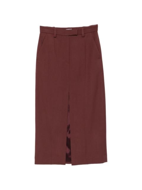 Brunello Cucinelli front-slit midi skirt