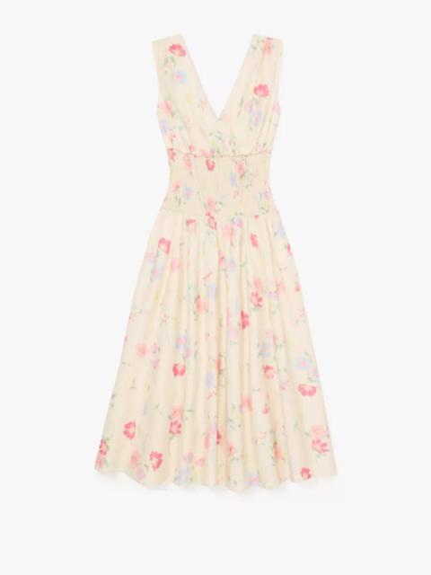 kate spade Whimsical Garden Smocked Midi Dress