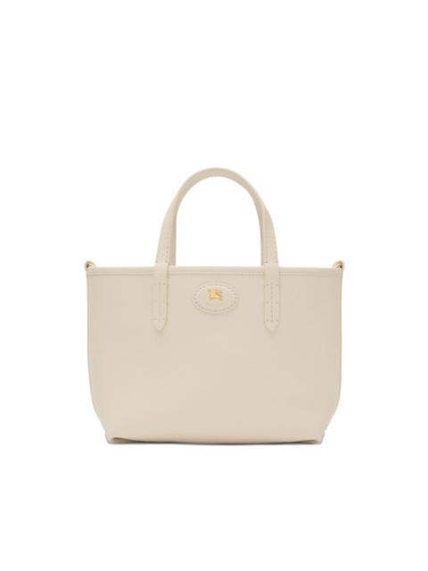 Burberry small Bloomsbury grained-leather reversible check tote bag