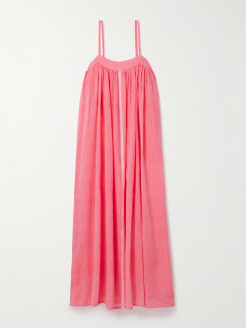 lemlem Eda cotton-voile maxi dress Bubblegum