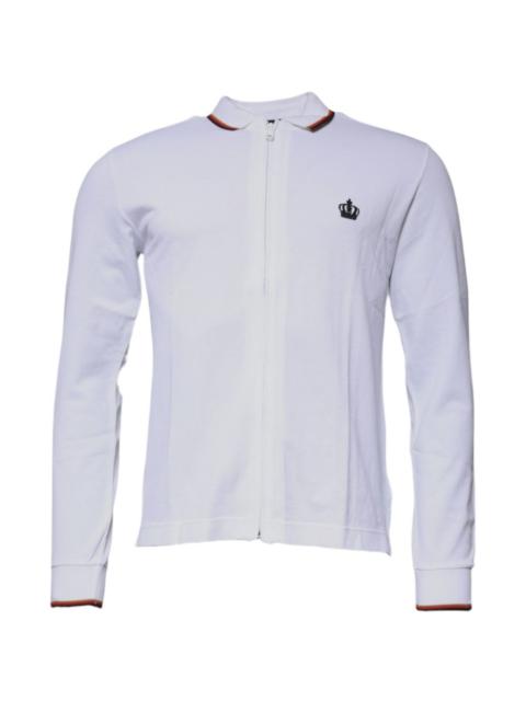Dolce & Gabbana crown-embroidered zip-up sweater