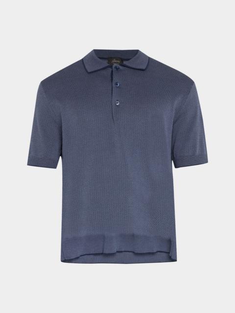 Men's Diagonal Jacquard Polo Shirt