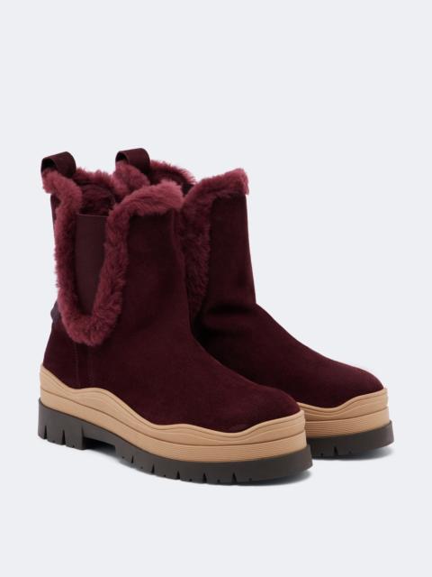 BOGNER Arosa shearling-lined suede ankle boots