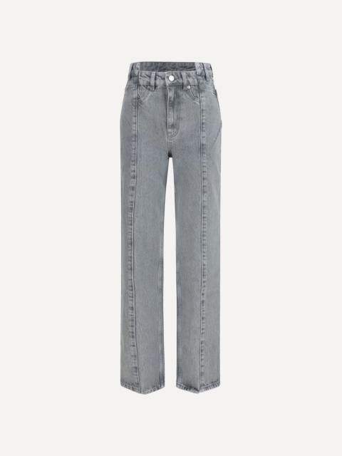 GANNI Rigid denim cuffed Jeans