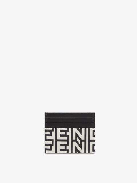 FENDI Card holder with six slots and flat central pocket. Made of leather printed with the Fendi Roma logo