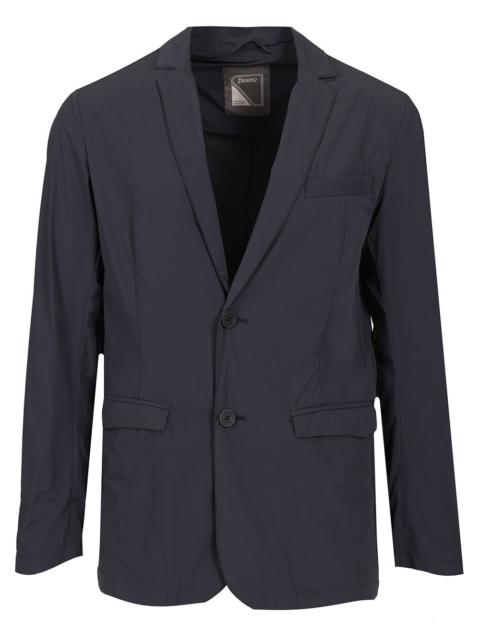 Herno Nylon Single-Breasted Blazer Coats Blue