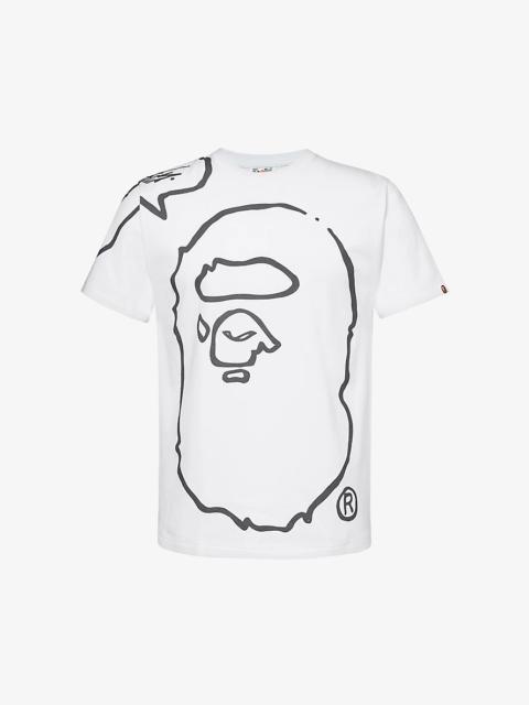 A BATHING APE® A Bathing Ape x Joshua Vides branded-print cotton-jersey T-shirt