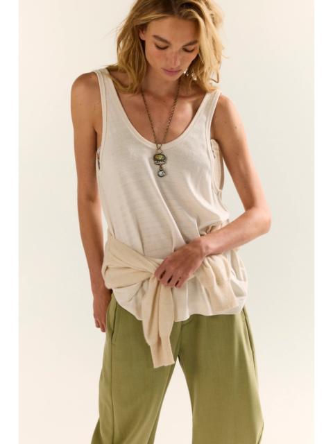 FREE PEOPLE We The Free Scoop Neck Silk Tank