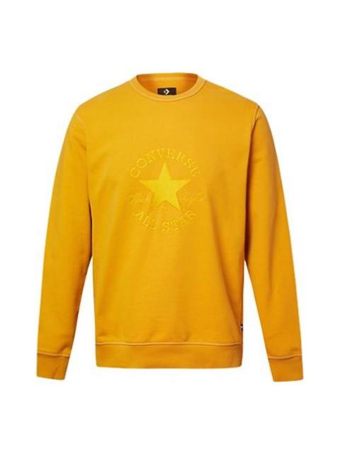 Men's Converse Logo Printing Round Neck Pullover Yellow 10020819-740