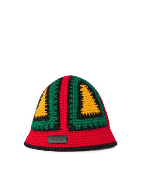NICHOLAS DALEY CROCHET-KNIT BUCKET HAT