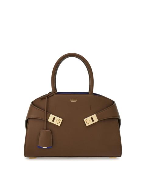 FERRAGAMO Hug small leather tote bag