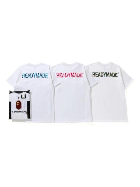 A BATHING APE® A Bathing Ape x READYMADE Crossover Logo Round Neck Pullover Short Sleeve Pack 'White' 1H23-183-901