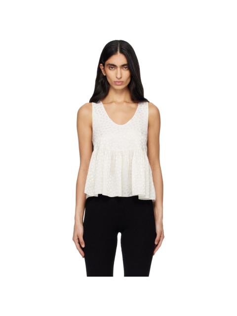 Chloé White Silk Tank Top