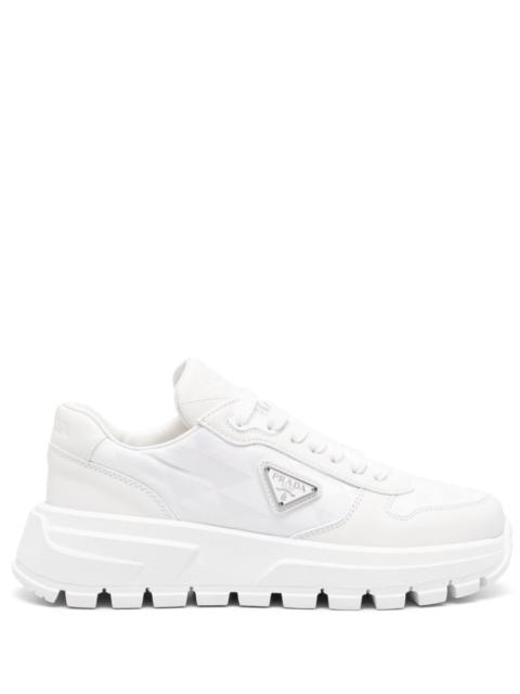 triangle-logo lace-up sneakers
