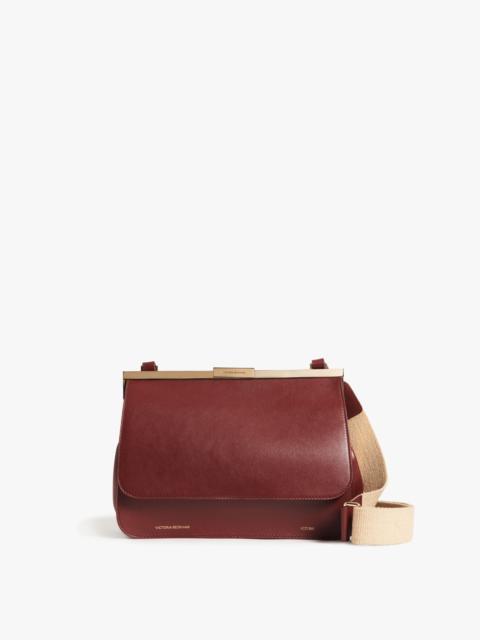 Victoria Beckham Frame Satchel Bag In Burgundy Leather